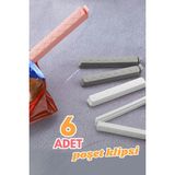 Mikasso 6'lı Paket Mandalı, 11 cm Büyük Poşet Klipsi, Torba Kapatıcı, Pratik Ambalaj Kapatma Aparatı Plastik