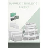 Mikasso 6'lı Set Bavul Içi Düzenleyici, Bavul Organizer, Valiz Düzenleyici Hurç Beyaz Tr