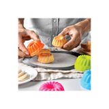 Mikasso 6'lı Silikon Küçük Muffin Kek Kalıbı %100 Yanmaz Silikon Silikon Çok Renkli