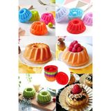 Mikasso 6'lı Silikon Muffin Kek Kapsülü Yeniden Kullanılabilir Göbekli Cupcake Browni Kek Kalıbı Renkli Sili