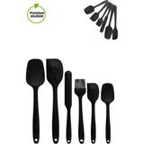 Mikasso 6'lı Silikon Spatula Fırça Seti Pratik Yemek Hazırlık Gereçleri Kaşık Bıçak Spatula Servis Seti Sili