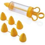 Mikasso 7 Başlıklı Krema Pompası Pasta Kek Süsleme Sunum Aparatı Plastik