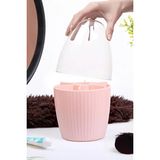 Mikasso 7 Bölmeli Makyaj Organizeri Çok Amaçlı Fanus Kapaklı Düzenleyici Pembe Plastik Pembe Tr