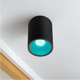 Mikasso 7 Watt Mavi Işık GU10 Ledli, 10 Cm, Alüminyum Kasa Sıva Üstü Dekoratif Tavan Armatürü, LED Aplik Alü - Çok Renkli