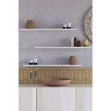 Mikasso 70 cm 3lü Mat Beyaz Mdf Uçan Duvar Rafı Gizli Bağlantı Kitaplık Dekoratif Raf Beyaz Mdf - Çok Renkli