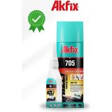 Mikasso 705 Profesyonel Hızlı Yapıştırıcı Set - Mdf, Ahşap, Metal Yüzeyler Için 2 Parça (200ML+50GR) Şeffaf