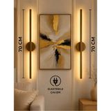 Mikasso 70CM(2'LI) Eskitme Gold Elektrikli Kablosuz Salon Koridor Tablo Duvar Resim Televizyon Kenarı Aplik - Çok Renkli