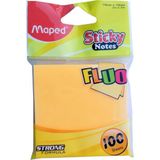 Mikasso 76X76 Fosforlu 100 Sayfa Yapışkanlı Not Kağıdı (Turuncu) Yapışkanlı Not Kağıdı - Çok Renkli