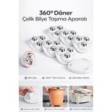 Mikasso 8 Adet 360 Derece Döner Çelik Bilye Tekerlekli Eşya Yük Taşıma Yapışkanlı Eşya Kaydırma Aparatı Set