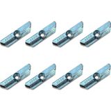 Mikasso 8 Adet Pimapen Pvc Pencere ve Kapı Kilit Ispanyolet Karşılığı (Tek Delikli Standart Model) Zamak