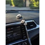 Mikasso 8 Adet Plastik Mini Panda Araç Içi Aksesuar, Araba Dekoru, Klima Süsü, Masa Dekoru. - Çok Renkli