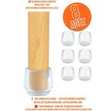 Mikasso 8 Adet Silikon Masa Sandalye Pabuç – 1,7 cm – 2,1 cm Arası Uyumlu Kaydırmaz Zemin Koruyucu Çok Renkl