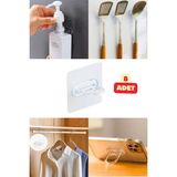 Mikasso 8 Adet Yapışkanlı Yuvarlak Halka Çok Amaçlı Askı Tutucu Set Dolap Mop Tutma Düzenleme Aparatı Plasti