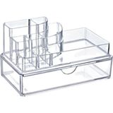 Mikasso 8 Bölmeli Çekmeceli Podyum Makyaj Organizer /CN.524.00 Akrilik Beyaz