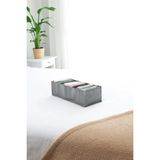 Mikasso 8 Bölmeli Gri Dolap Çekmece Içi Akordiyon Tipi Katlanır Çamaşır Düzenleyici Organizer Kumaş Gri Tr