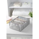 Mikasso 8 Gözlü Gri Benekli Çekmece Içi Düzenleyici Organizer – Xlarge Kumaş 40 x 30 Gri