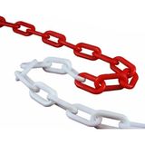 Mikasso 8 mm Kırmızı Beyaz Plastik Zincir 1 Metre (2 Adet = 2 Metre, 5 Adet = 5 Metre Vb) - Çok Renkli