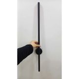 Mikasso 80 cm Pilli Siyah Kasa Sarı Işık Banyo Duvar Ayna Tablo Aydınlatma Çubuk LED Aplik Pil Hediyedir Met - Çok Renkli