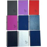 Mikasso 80 Yaprak Kareli A5 Karton Kapak Spiralli Defter 100 Gr. Sert Spiralli Kareli Orta Boy Çok Renkli Ko