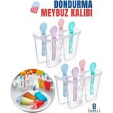 Mikasso 8'li Meybuz & Dondurma Kalıbı Mey Buz Kalıp Plastik