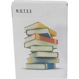 Mikasso 8X12 cm Kitap Baskılı Bloknot 2 Adet Küp Not Kağıdı - Çok Renkli