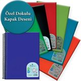 Mikasso 96 Yaprak Kareli A5 Plastik Kapak Spiralli Defter 1 Adet Sert Spiralli Kareli 96 Yaprak Orta Boy Çok - Çok Renkli