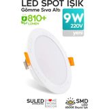 Mikasso 9W Spot LED Lamba Gömme Spot Işık 810LM Beyaz Işık Tasarruflu Tavan Dolap Ev & Iş Yeri