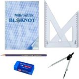 Mikasso A-4 Boy Milimetrik Teknik Resim Defteri Çizim Seti - Çok Renkli