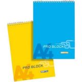 Mikasso A4 Bloknot Pro-Block Spiralli Karton Kapak Kareli 40 Yaprak 3-1398000-2181 (12 Li Paket) Küp Not Kağ - Çok Renkli