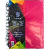 Mikasso A4 Boy 6+2 Ayraçlı Defter Dersane Defteri (6 Kareli 2 Çizgili ) 200 Yaprak 8 Bölümlü Udep Yumuşak Sp - Çok Renkli