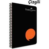 Mikasso A4 Boy 80 Yaprak Çizgili Pp Kapak Telli Defter Yumuşak Spiralli Çizgili Büyük Boy Turuncu Okul Defte - Çok Renkli