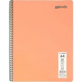 Mikasso A4 Flex Pp Spiralli Plastik Kapak Defter 120 Yaprak Kareli Sert Spiralli Kareli 120 Yaprak Büyük Boy - Çok Renkli