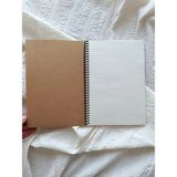 Mikasso A5 Kalın Kraft Kapak Spiralli Ivory Iç 40 Yaprak 80 Sayfa Defter - Scrapbook, Junk Journal Karton Sp - Çok Renkli