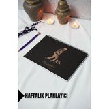 Mikasso A5 Mustafa Kemal Atatürk Siyah Kraft Kapaklı Defter - Haftalık Planlayıcı - 52 Yaprak Karton Spirall - Çok Renkli