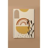Mikasso A5 Spiralli Kareli Defter (15X21CM) Karton Spiralli Kareli 72 Yaprak Orta Boy Beyaz Not Defteri A5 - Çok Renkli