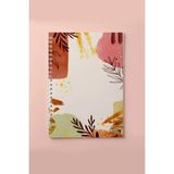 Mikasso A5 Spiralli Noktalı Defter - Bullet Journal (15X21CM) Karton Spiralli Noktalı 72 Yaprak Orta Boy Bey - Çok Renkli