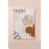 Mikasso A5 Spiralli Noktalı Defter - Bullet Journal (15X21CM) Karton Spiralli Noktalı 72 Yaprak Orta Boy Kah - Çok Renkli