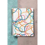 Mikasso A5 Spiralli Sert Karton Kapak 120 Sayfa Kareli Okul Defteri, Defter Sert Spiralli Kareli Orta Boy gr - Çok Renkli