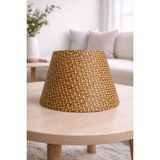 Mikasso Abajur Şapkası Kahverengi Hazeran Kumaş Modern Dekoratif Abajur Başlığı (1 Adet) (22 Cm) Kumaş Kahve - Çok Renkli