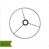Mikasso Abajur Teli, 30 cm Çap , Siyah - Abajur Başlığı & Makrome Avize Yapımı 4mm Tel - 1 Adet Metal Siyah - Çok Renkli