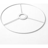 Mikasso Abajur Teli, 38 cm Çap , Beyaz - Abajur Başlığı & Makrome Avize Yapımı 4mm Tel - 1 Adet Metal Beyaz - Çok Renkli