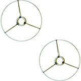 Mikasso Abajur Teli Ø 38 cm , Ham Abajur Başlığı & Makrome Avize Yapımı Için Çerçeve -1 Çift Metal Gri - Çok Renkli