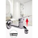 Mikasso Aç Kapa Perlatörlü Mix Banyo Musluğu Uzun Duvardan Lavabo Tuvalet Bahçe Musluk Uzun Gövde Modern Kro