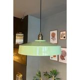 Mikasso Açe Mint Tekli Eskitme Lale Başlık Avize Retro Sarkıt Ofis Showroom Salon Mutfak Avizeleri Metal 1 E - Çok Renkli