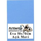 Mikasso Açık Mavi Eva 50X70 cm 1 Adet Eva Süngeri Okul Kreş Anasınıfı Elişi Etkinlikleri - Çok Renkli