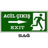Mikasso Acil Çıkış Yönlendirme Tabelası Sağ Yön