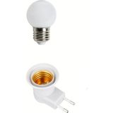 Mikasso Açma Kapama Anahtarlı Duy Fişli + 1W Tasarruflu Renkli E27 LED Gece Lambası Beyaz Işık - Çok Renkli