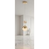 Mikasso Ahenk Modern Gold Avize Yatak Odası - Hol - Salon Cam 1 E14 Sarı Salon / Oturma Odası - Çok Renkli