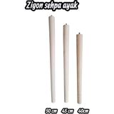 Mikasso Ahşap Ayak Gürgen 1 Adet 40 cm + 1 Adet 45 cm + 1 Adet 50 cm (Zigon-Orta Sehpa-Sandalye-Puff) Çok Re