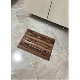 Mikasso Ahşap Banyo Paspası - 30X40 cm Ahşap Orta (6 - 12 Mm) Kahverengi - Çok Renkli